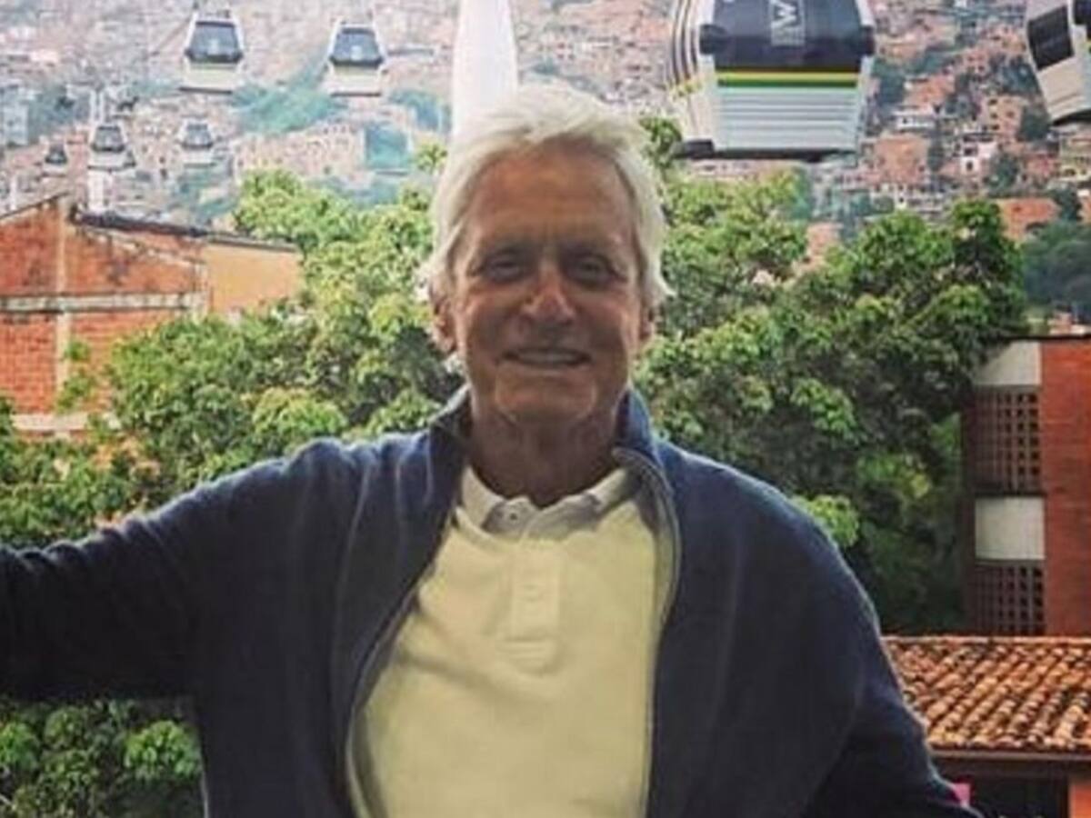 El actor Michael Douglas está en Medellín