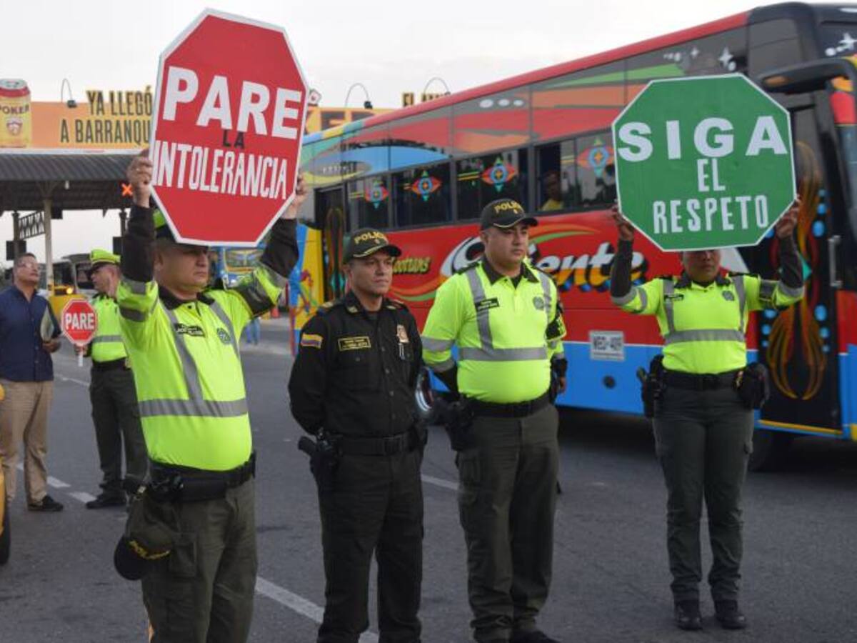 Policía habilitó 14 puestos de control en vías del Atlántico