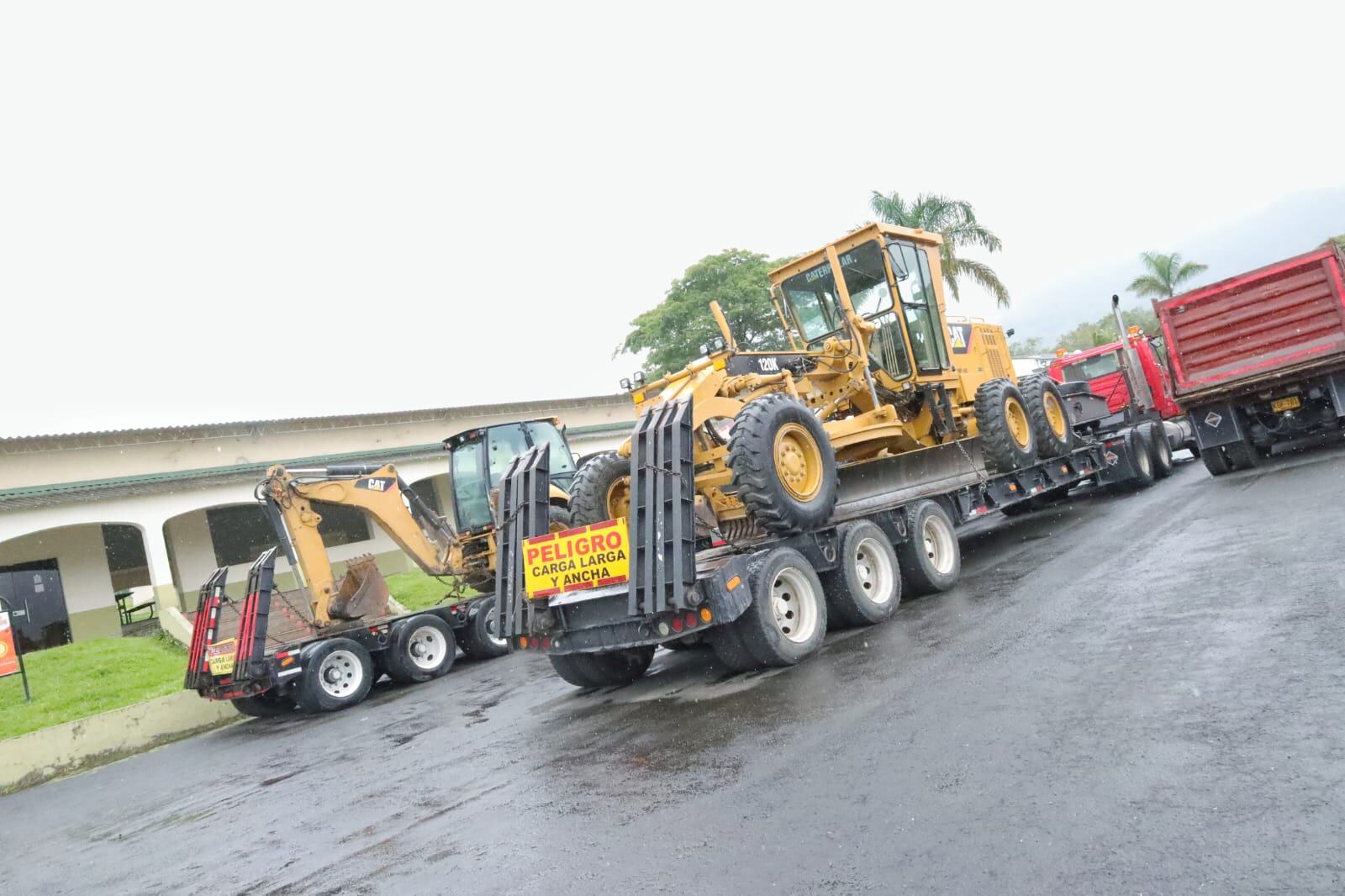 La maquinaria fue enviada a las zonas del área de influencia del volcán del Ruiz