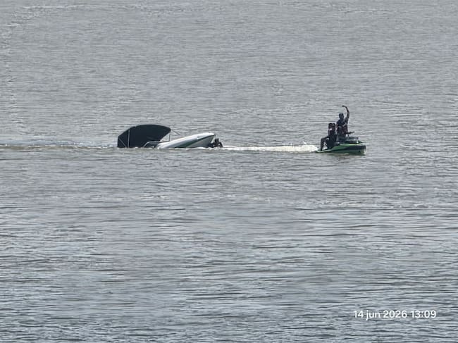 Naufragio en el Golfo de Urabá. Foto: Armada Nacional.