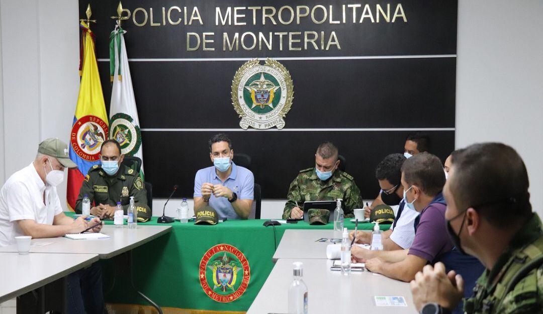 Consejo Extraordinario de Seguridad en la Policía Metropolitana de Montería.