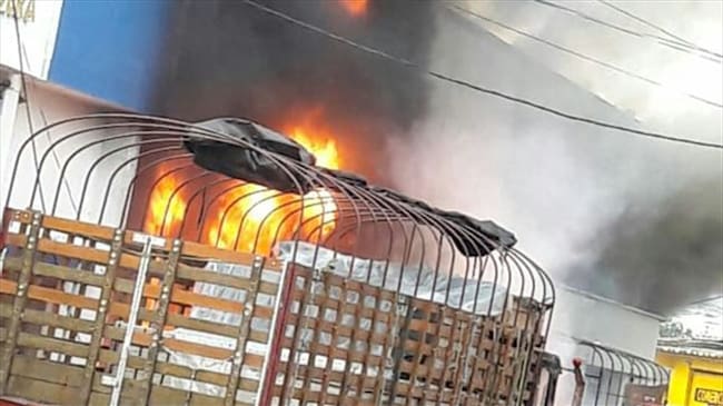 Incendio en Montería. Foto: Cortesía