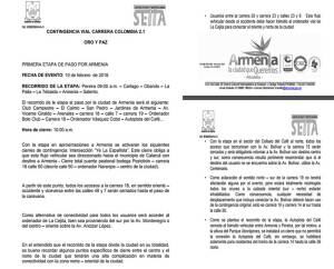 Contingencia vial en Armenia por competencia ciclistica