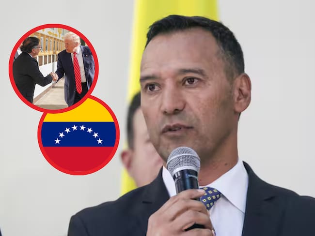 Pedro Sánchez, ministro de Defensa / Reunión de Trump y Petro / bandera de Venezuela (créditos: Colprensa-Catalina Olaya, Caracol Radio, imágenes de archivo)