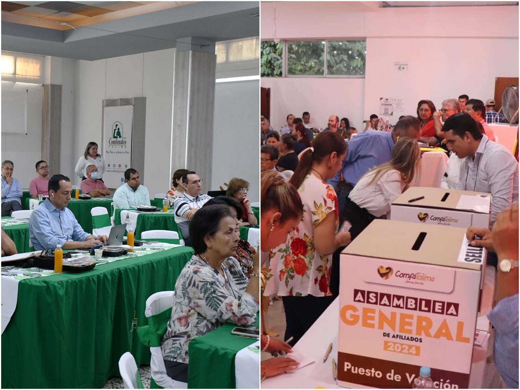 Asamblea de afiliados de Comfenalco y Comfatolima