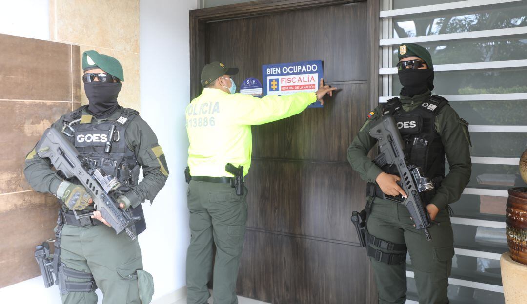 Los bienes, ocupados en el Eje Cafetero, Valle del Cauca, Santander, Cundinamarca y Norte de Santander, están avaluados en 47 mil millones de pesos. 