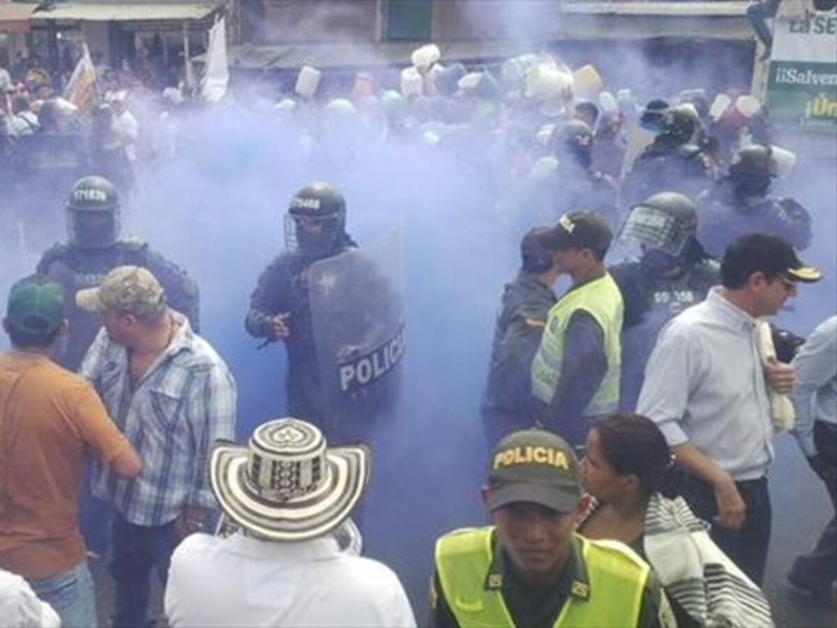 Marcha de productores agropecuarios se concentra en Bosconia, Cesar