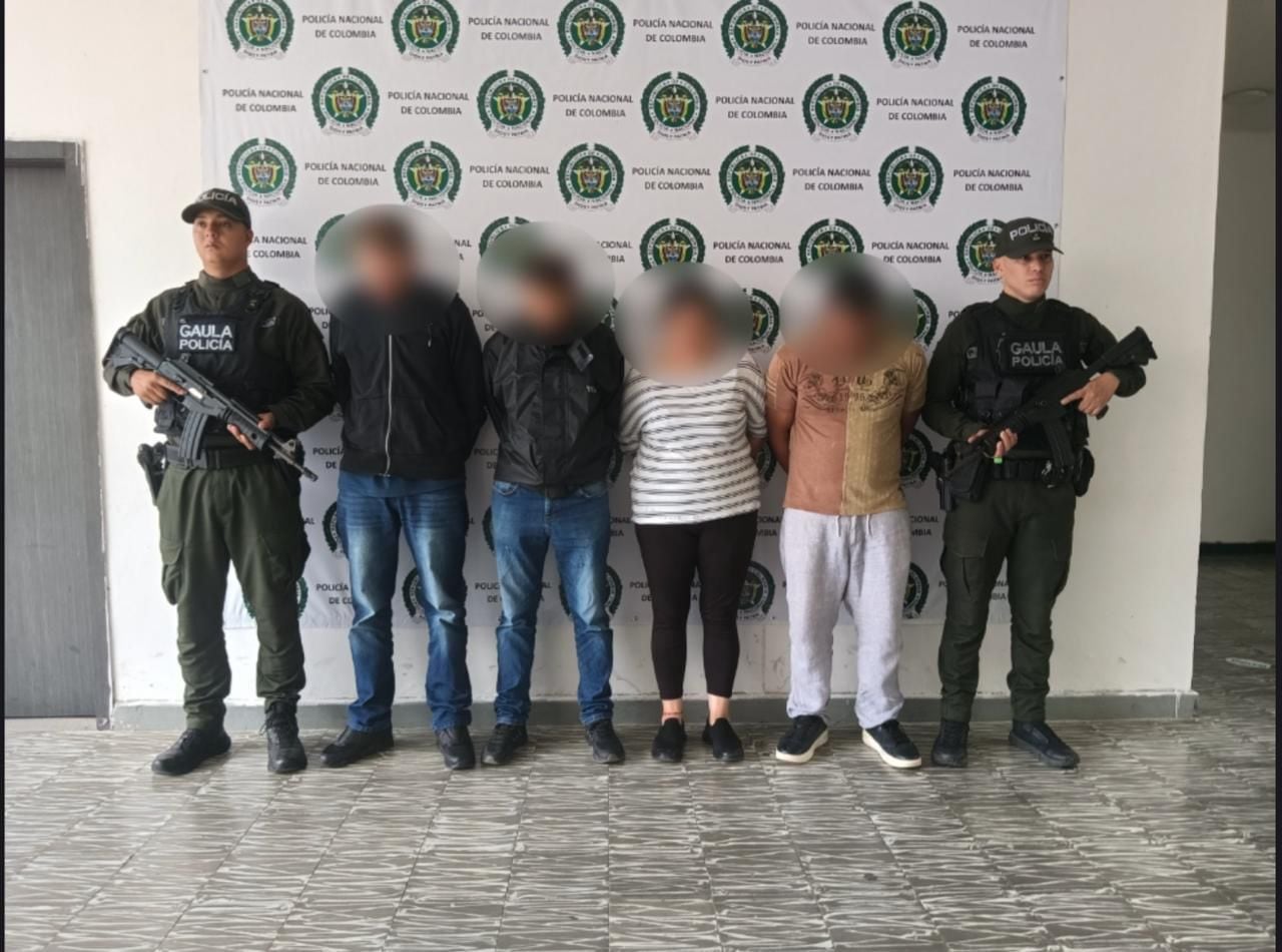 Los capturados registran un alto prontuario delictivo, por delitos como concierto para delinquir, extorsión y homicidio.