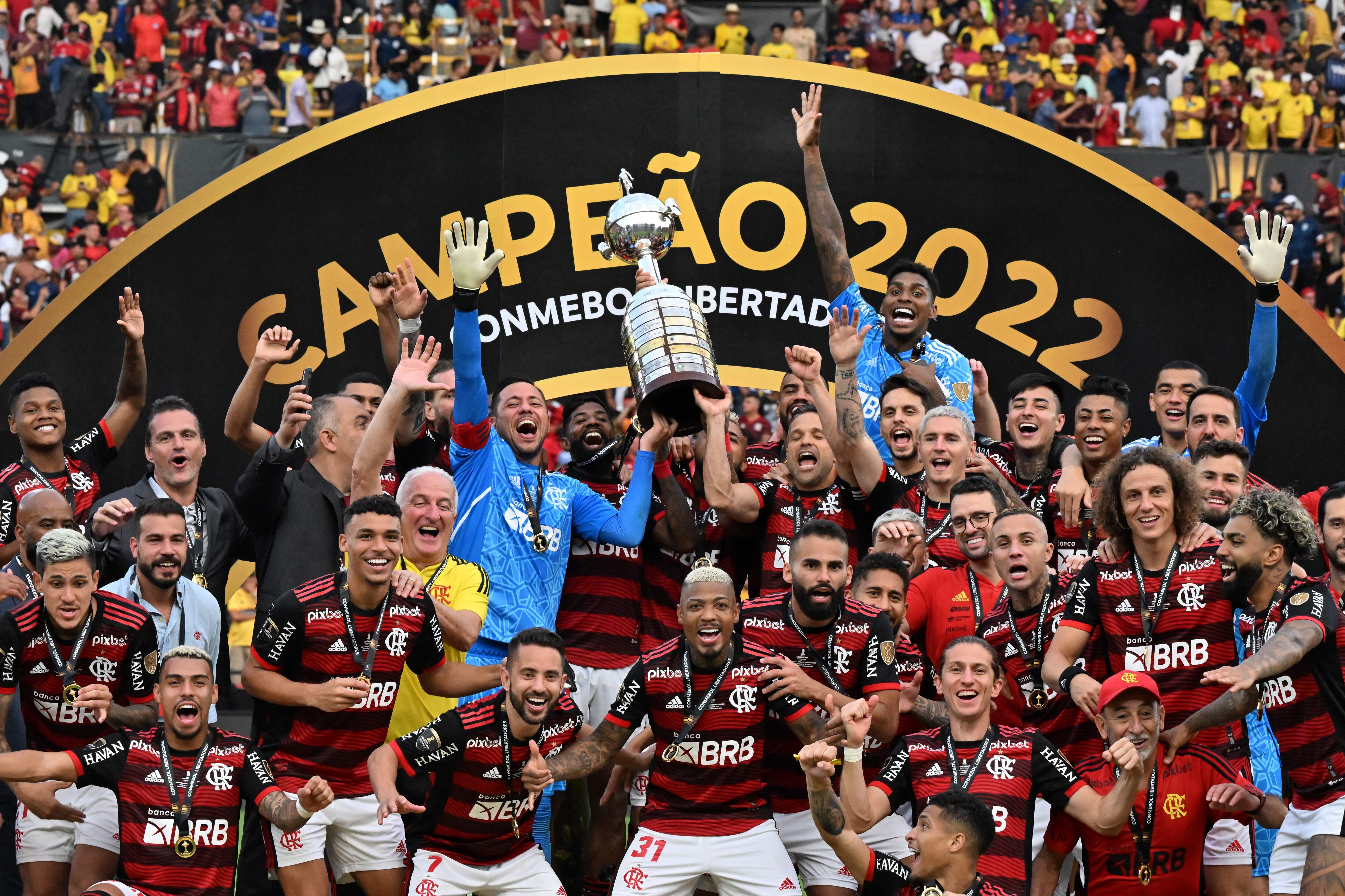 Flamengo de Brasil es el vigente campeón de la Copa Libertadores. (Photo by Luis Acosta / AFP) (Photo by LUIS ACOSTA/AFP via Getty Images)