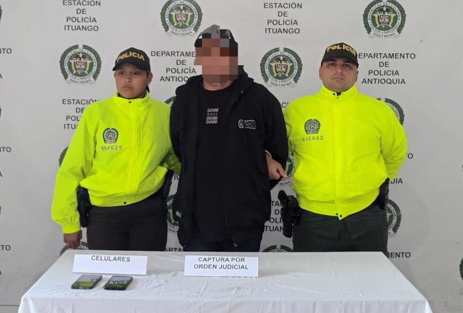 Capturado alias "Grande", cabecilla urbano del Clan del Golfo en el Norte de Antioquia. Foto: Policía Antioquia.