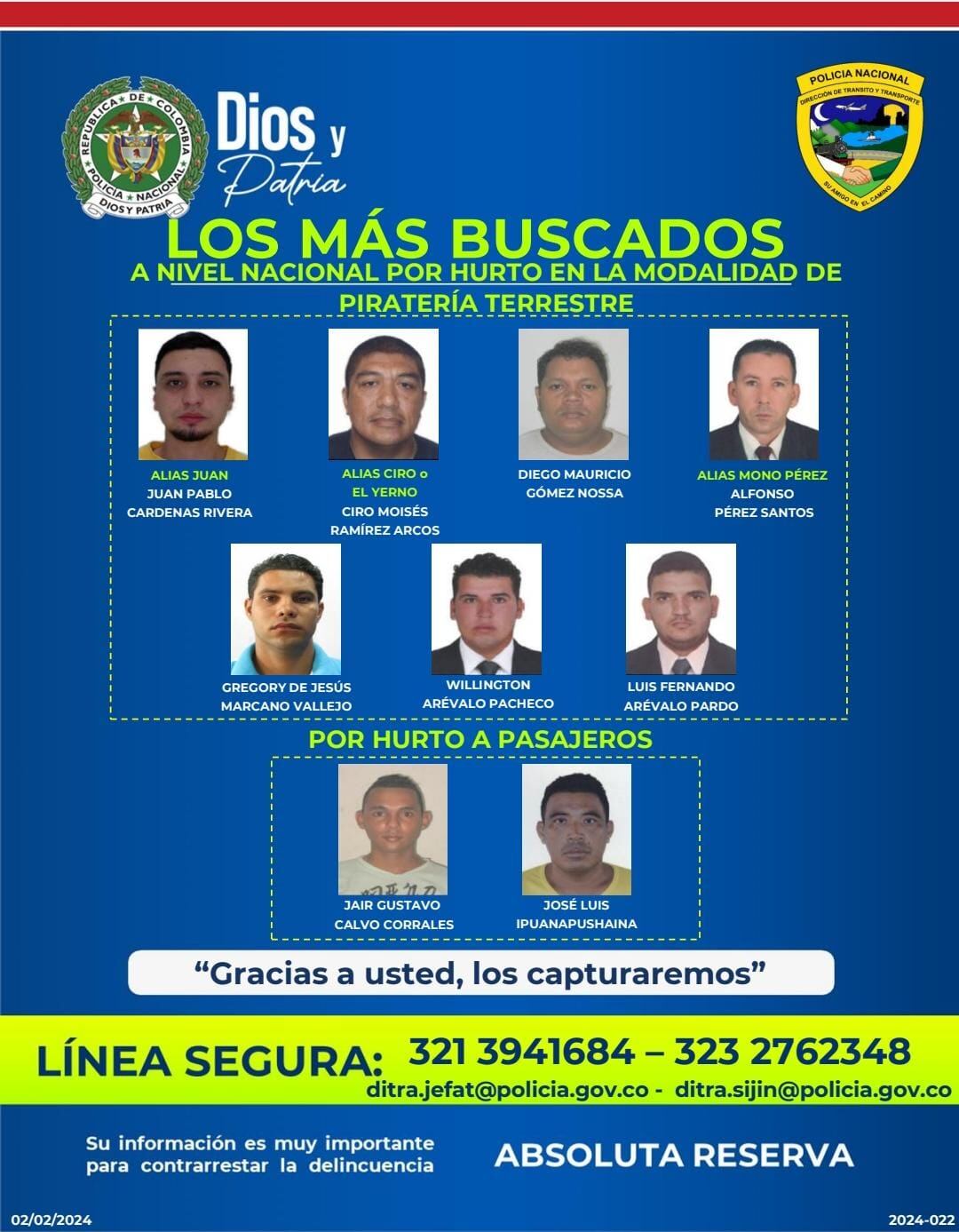 Cortesía: Policía de Tránsito y Transporte.