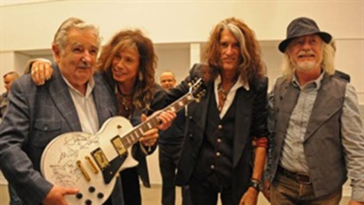 Aerosmith visita a José Mujica y lo califica de poderoso ejemplo