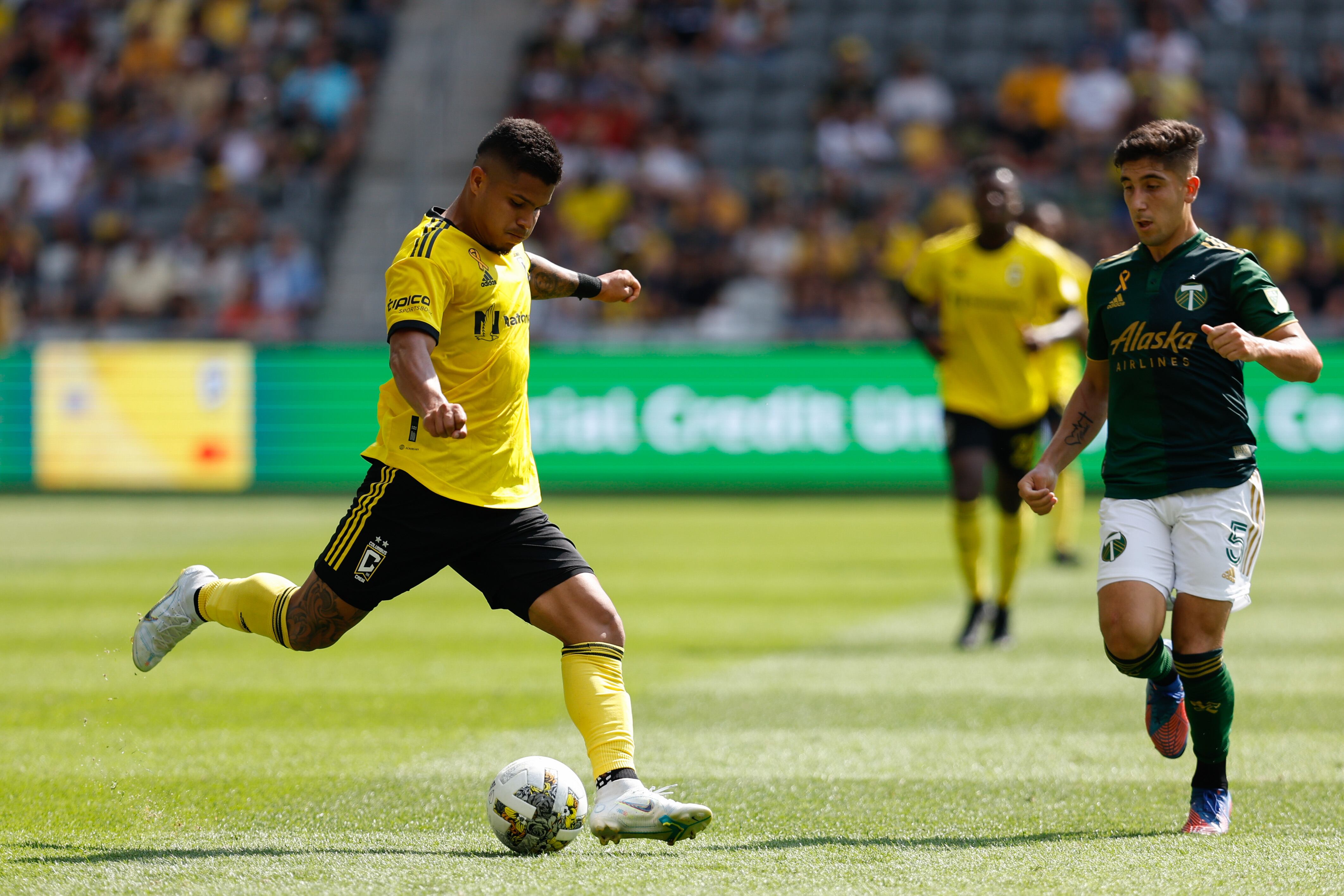 Juan Camilo Hernández marcó nueve goles en 16 partidos con el Columbus Crew. (Photo by Graham Stokes/Icon Sportswire via Getty Images)