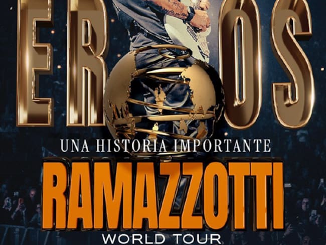 EROS RAMAZZOTTI llegará a Bogotá con su gira mundial ‘Eros Ramazzotti 2026’
