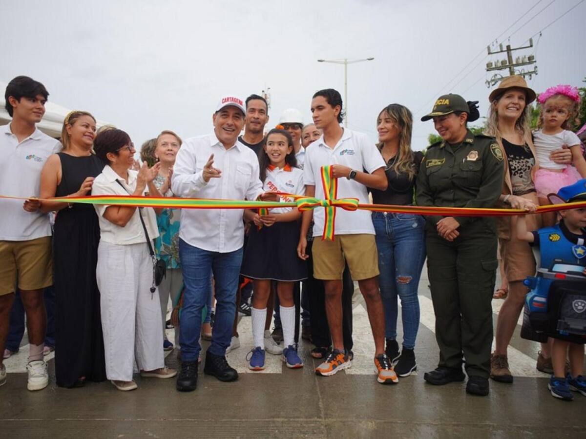 Alcaldía de Cartagena entregó rehabilitación de la vía 90A en la zona norte