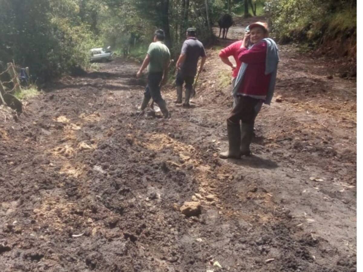 Lluvias causan calamidad pública en vías rurales de Chiquinquirá