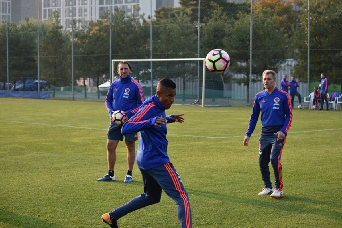 Los jugadores de la Liga Águila y Giovanny Moreno entrenaron.