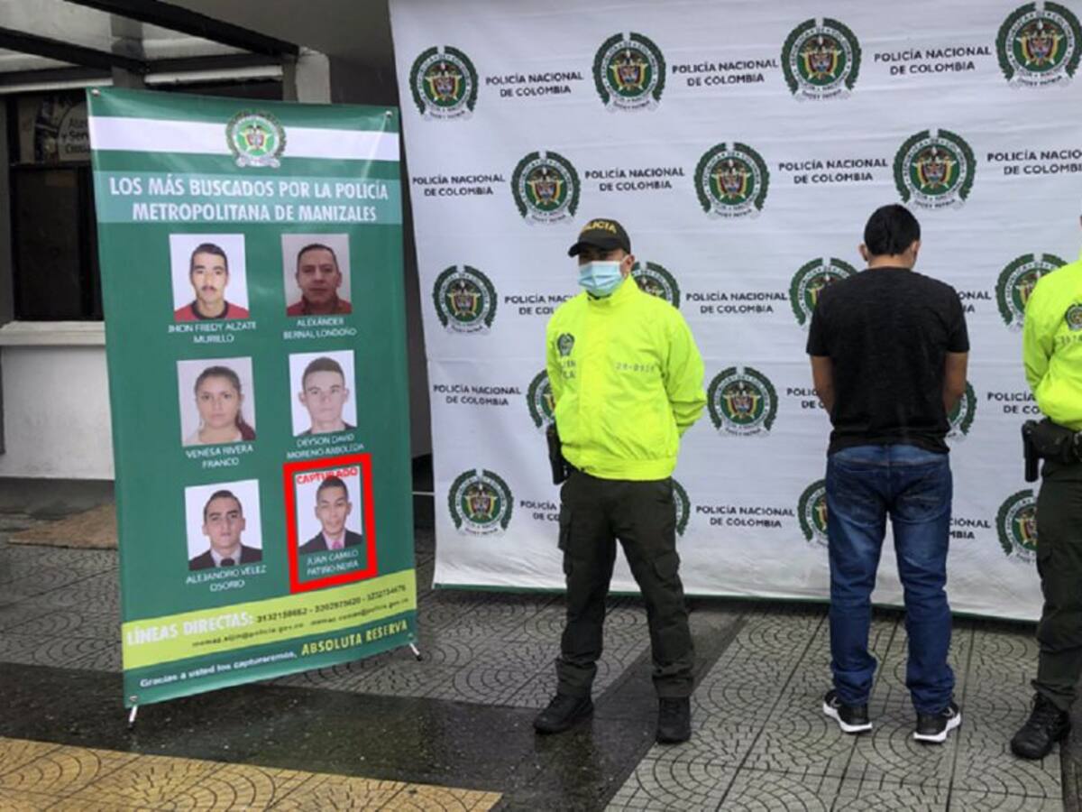 Detenido alias ‘Cúcuta’, uno de los más buscados en Manizales