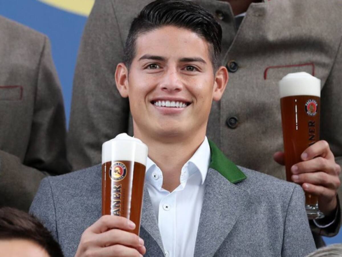 James y su cara alegre en el Bayern Múnich