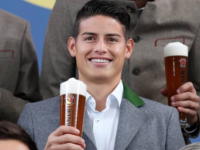 James y su cara alegre en el Bayern Múnich