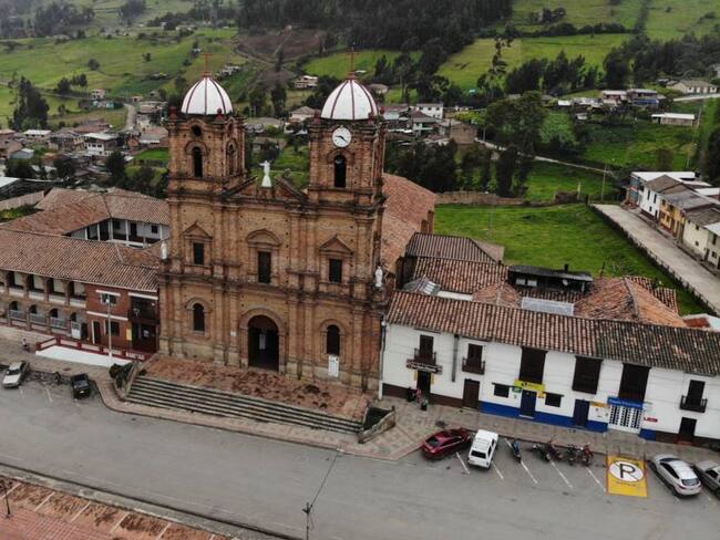 Foto: Vista de la Plaza principal en Mongua - Boyacá