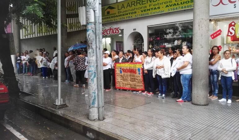 Protesta Madres comunitarias del ICBF en Cúcuta