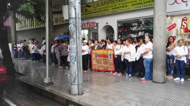 Protesta Madres comunitarias del ICBF en Cúcuta