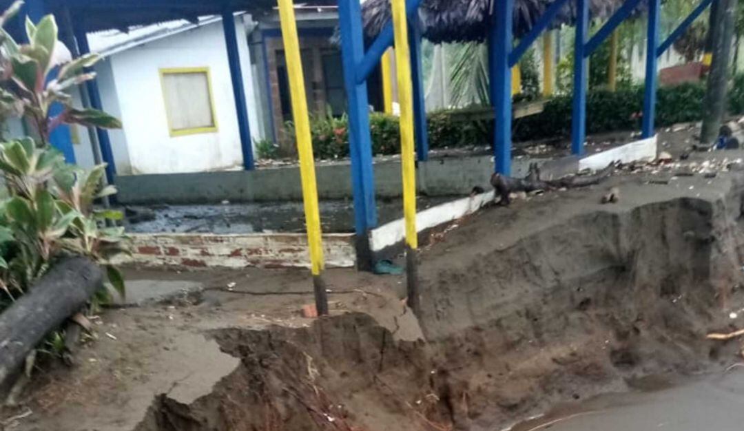 Playas afectadas por el fuerte oleaje