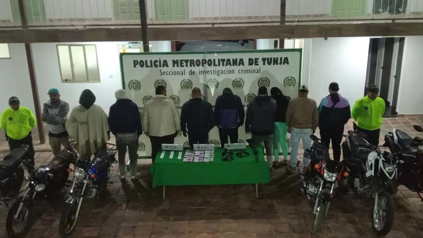 La organización criminal operaba en varios municipios de Boyacá, afectando a más de 500 personas con amenazas y extorsiones relacionadas con el sistema de préstamos ilegales ‘gota a gota’.