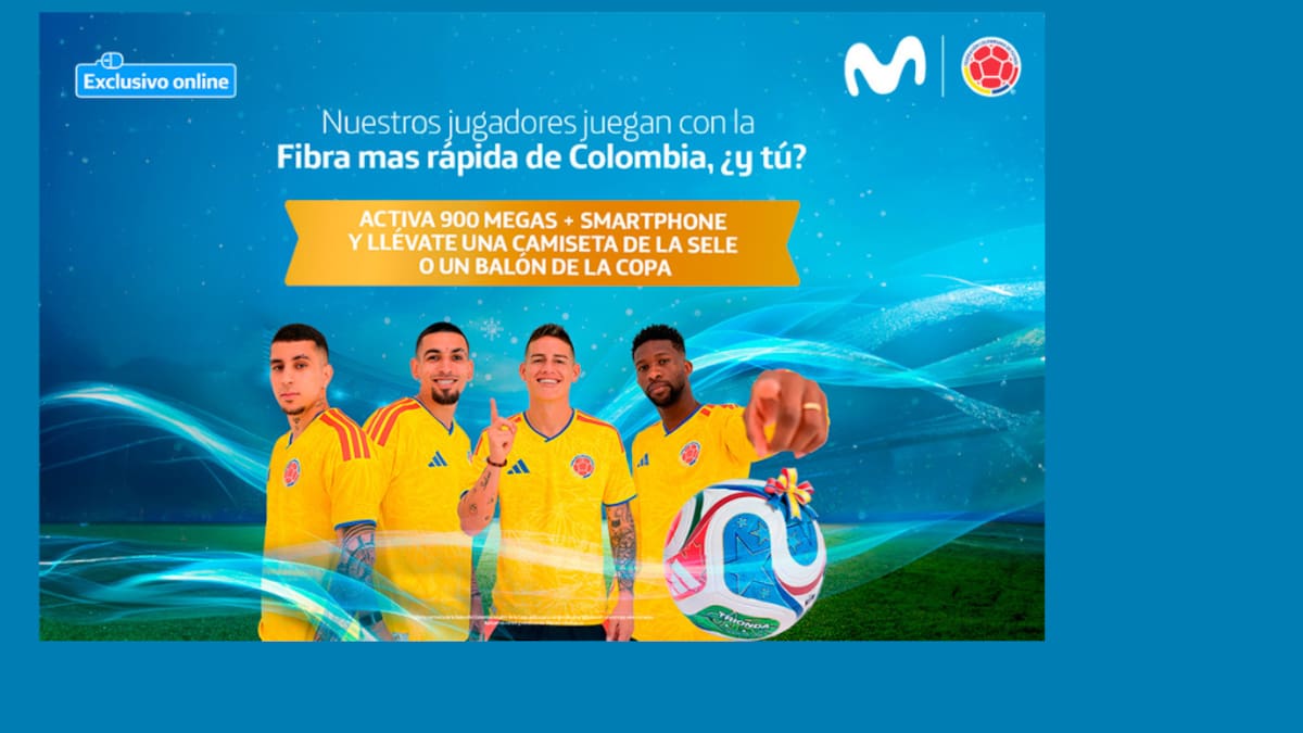 Movistar y su fibra óptica lo premian con productos de la Selección Colombia: acá la información