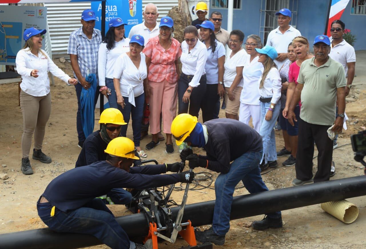 Construcción alcantarillado en Soledad./ Foto: Gobernación del Atlántico