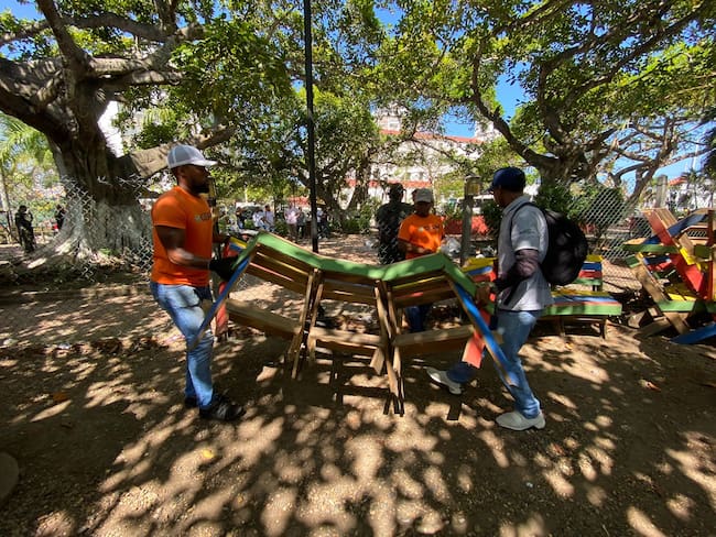 Alcaldía Mayor de Cartagena restituye espacio público ocupado en el Parque Flanagan