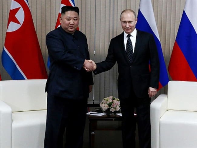 Kim invitó a Putin a Corea del Norte, una invitación "aceptada" (KCNA). Foto: Getty Images