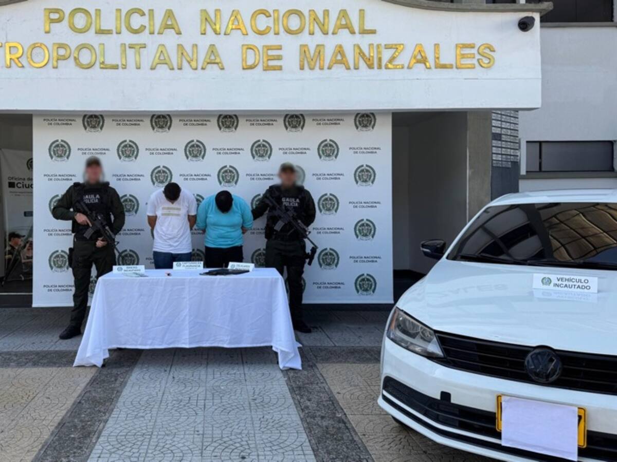 Capturan en el centro de Manizales a dos extorsionistas