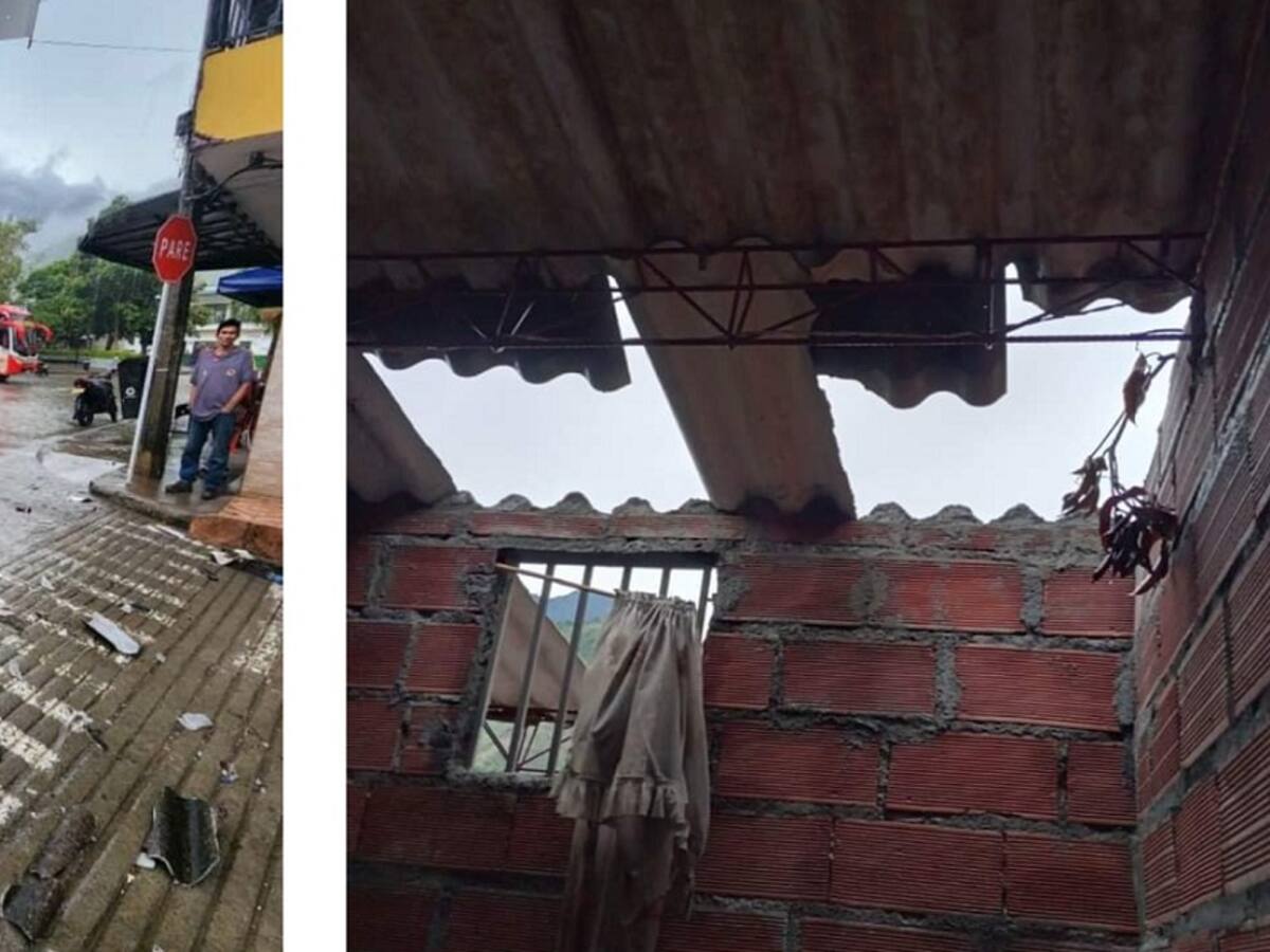 Fuerte vendaval destechó varias casas y dejó por ahora 80 familias afectadas en Peque