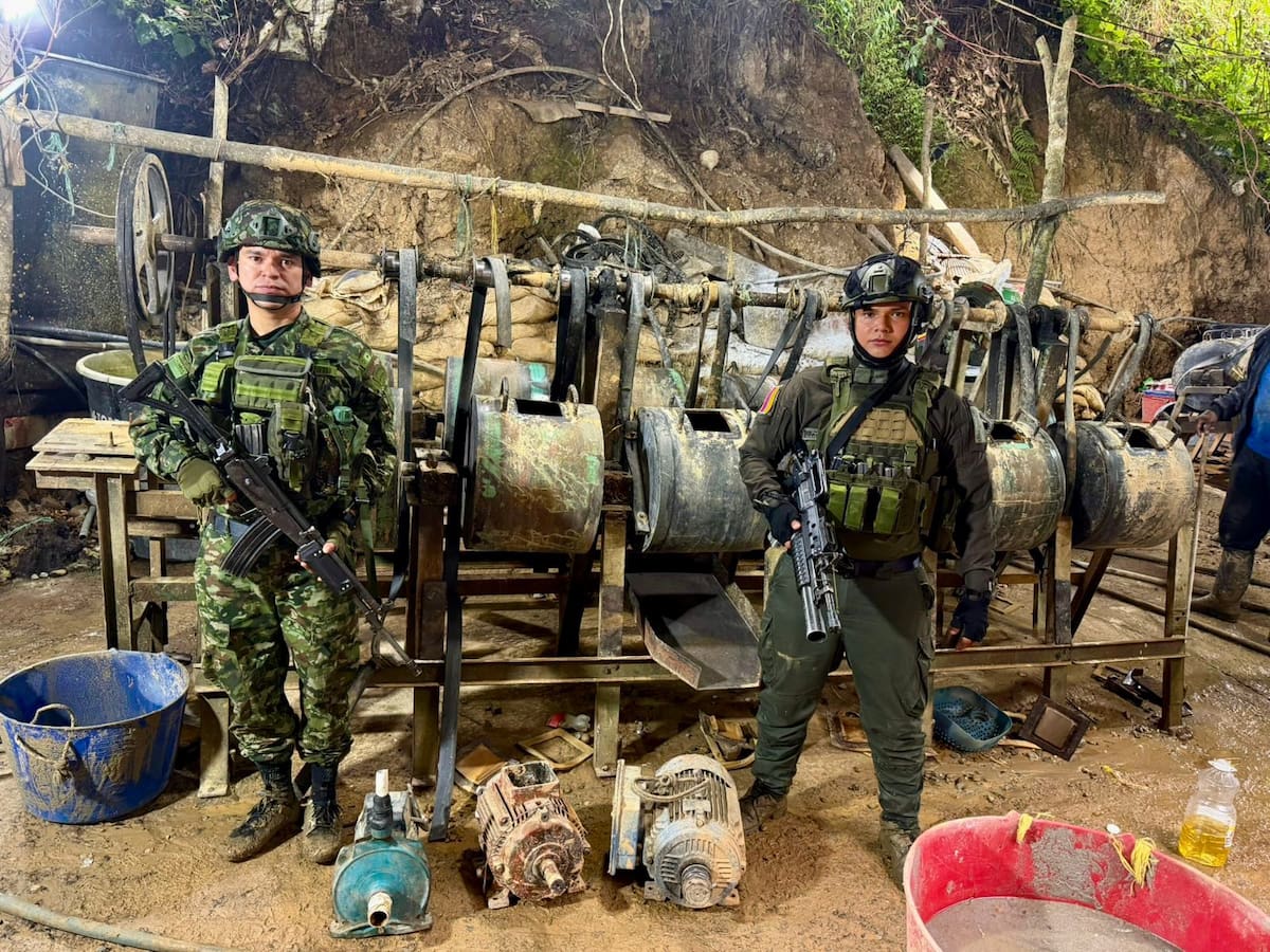Ejército golpea minería ilegal en Buriticá con intervención de ocho unidades mineras