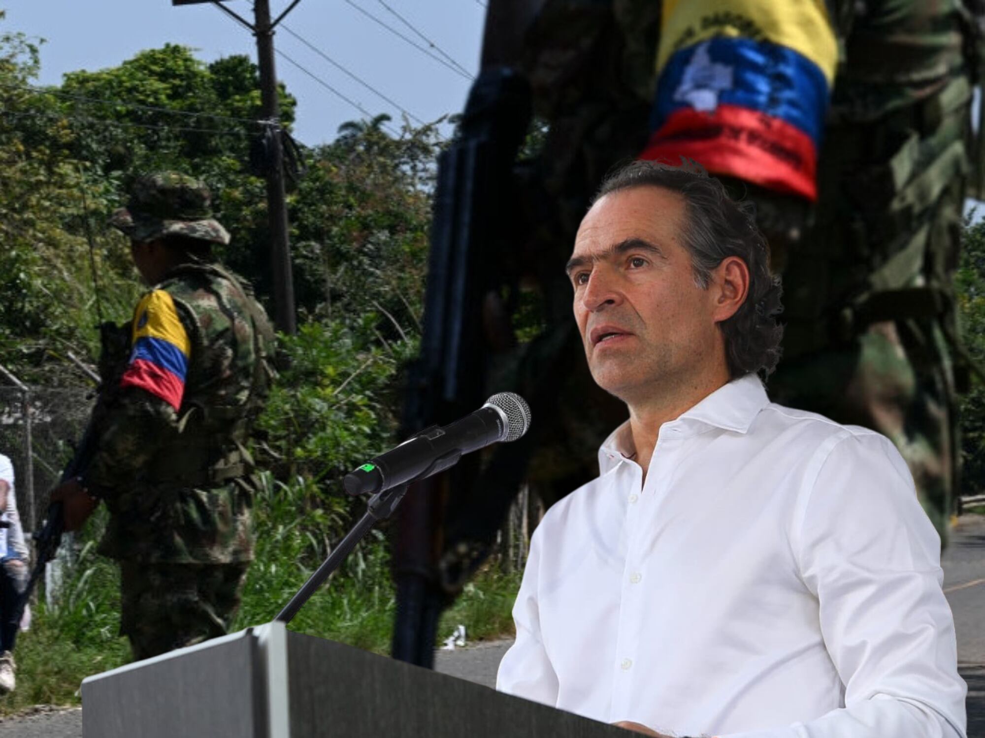 Federico Gutiérrez y Disidencias de las Farc. Foto: Getty Images y Alcaldía de Medellín.