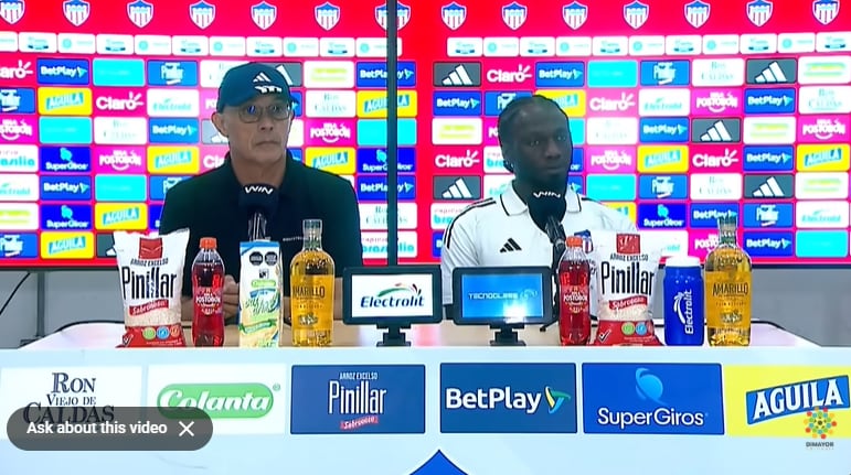 Alfredo Arias luego de golear al Chicó 3-0 / Foto: Transmisión de Dimayor