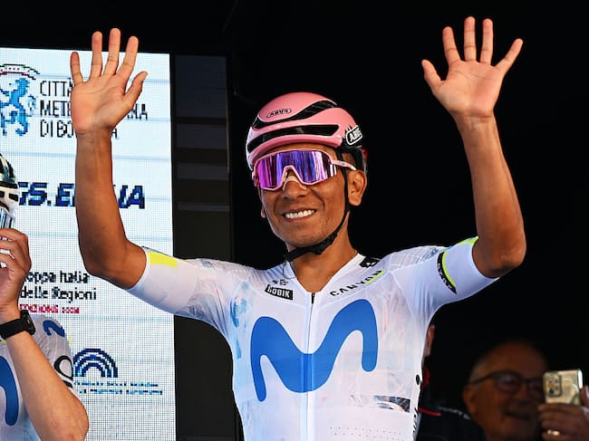 Nairo Quintana se despide del ciclismo profesional: vea el emotivo homenaje en el Giro de Emilia. (Photo by Dario Belingheri/Getty Images)