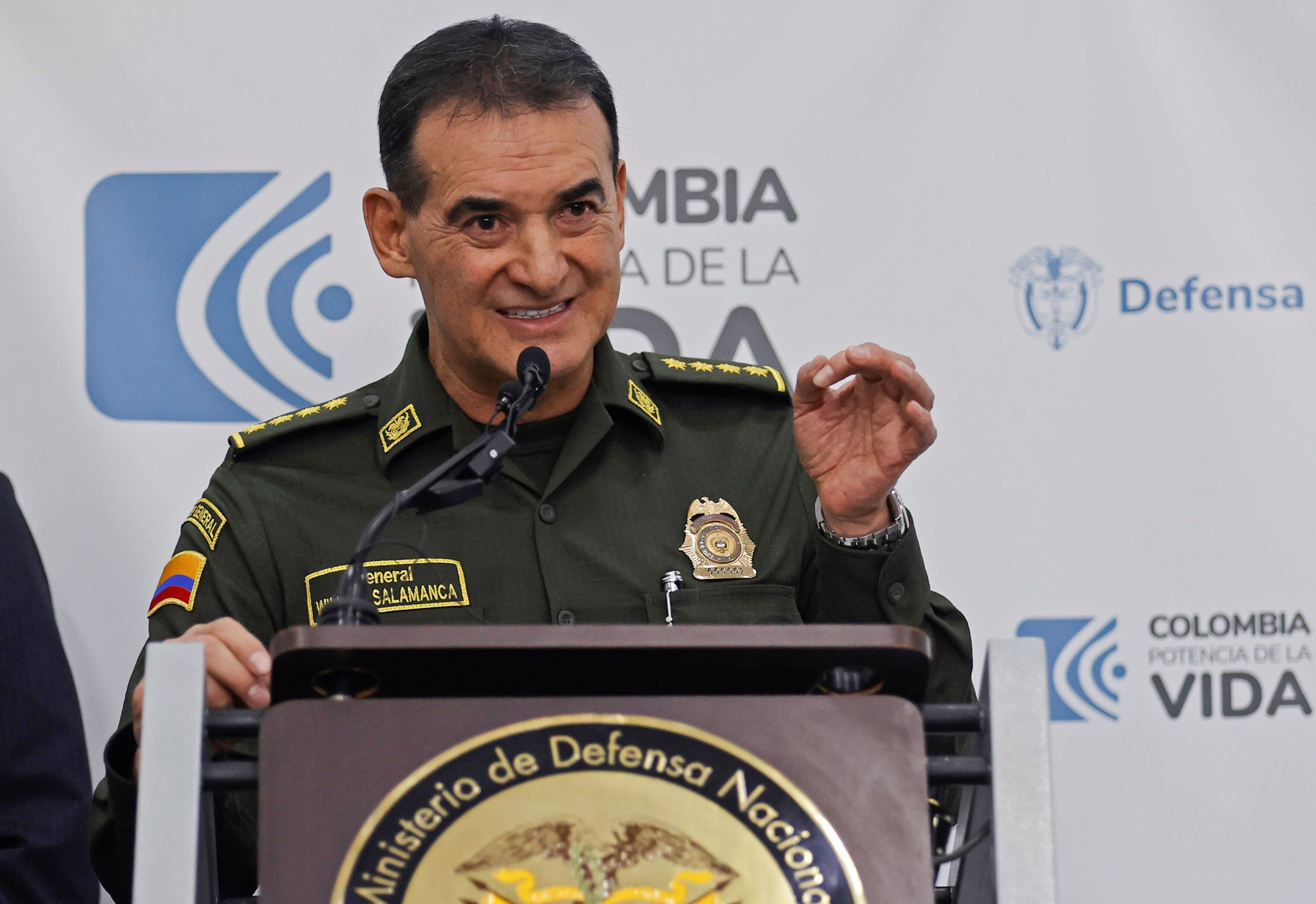 General William Salamanca, director de la Policía. Cortesía: EFE/ Mauricio Dueñas Castañeda.