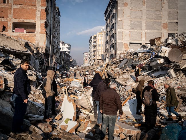 Edificios destruidos en Hatay el 8 de febrero de 2023 en Hatay, Türkiye. Foto de Ugur Yildirim / imágenes dia a través de Getty Images.