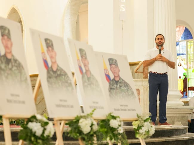 Decretan dos días de duelo en memoria de los ocho soldados cordobeses fallecidos en Puerto Leguízamo. Crédito: Prensa Gobernación de Córdoba