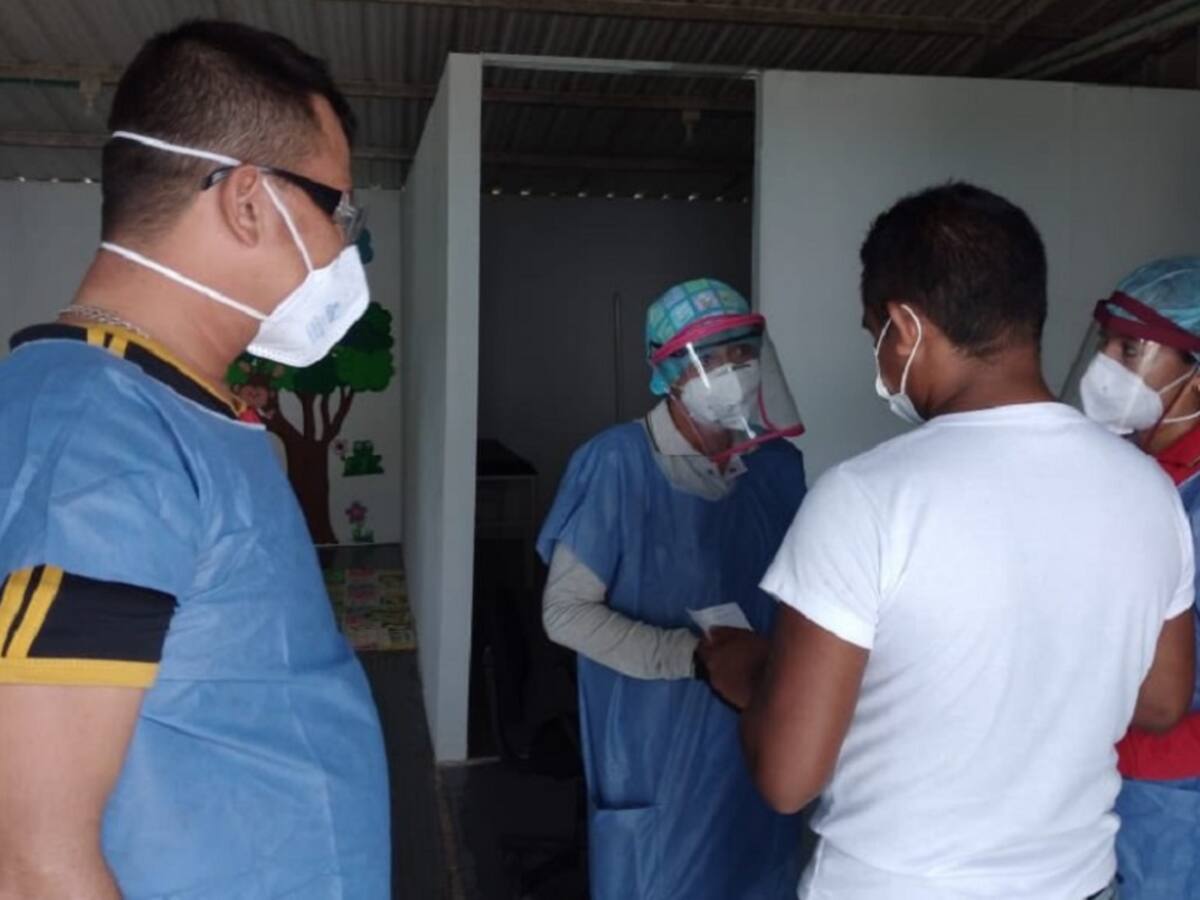 Jornada de pruebas de coronavirus en el antiguo ETCR Caño Indio en Tibú