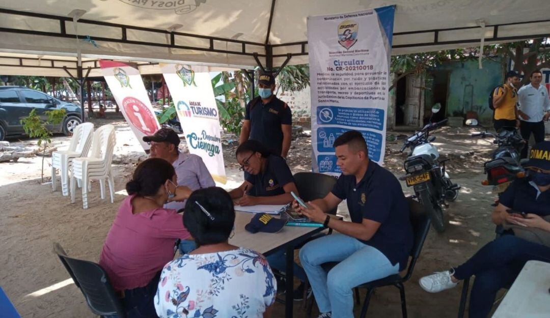 Actividad en playas de Ciénaga