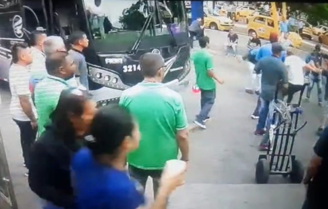 Riñas al interior de la Terminal de Cúcuta / Foto: Cortesía