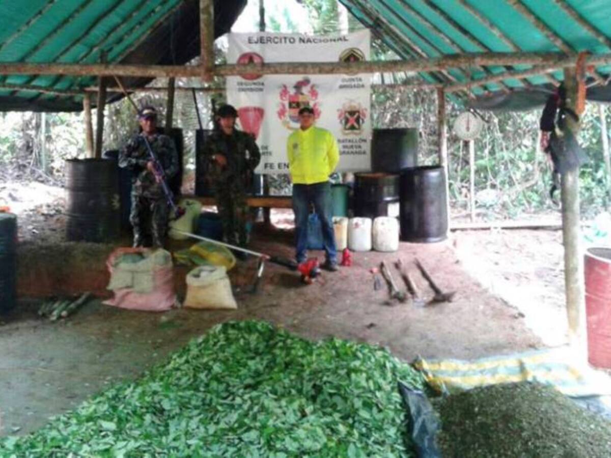 Armada Nacional ubica laboratorio para el procesamiento de cocaína en el sur de Bolívar