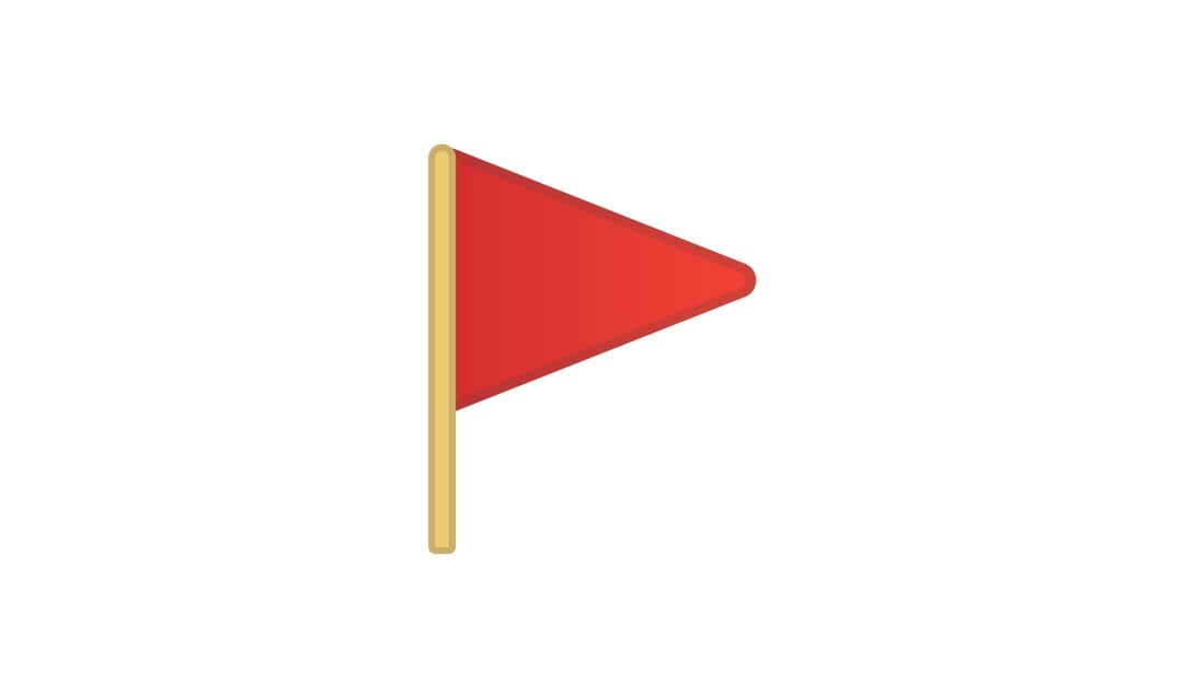 Emoji bandera roja