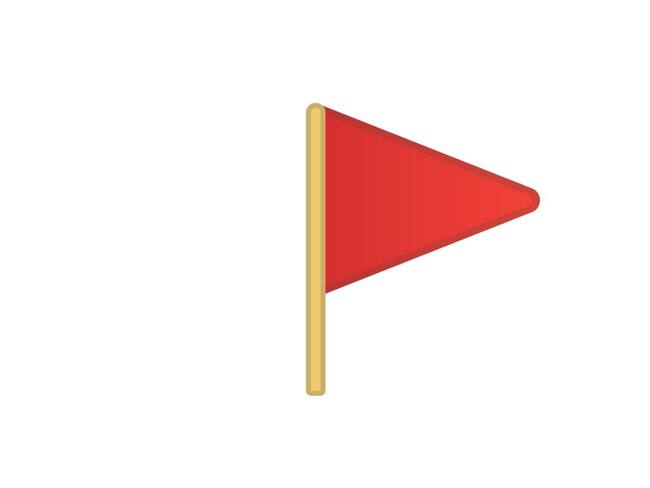 Emoji bandera roja