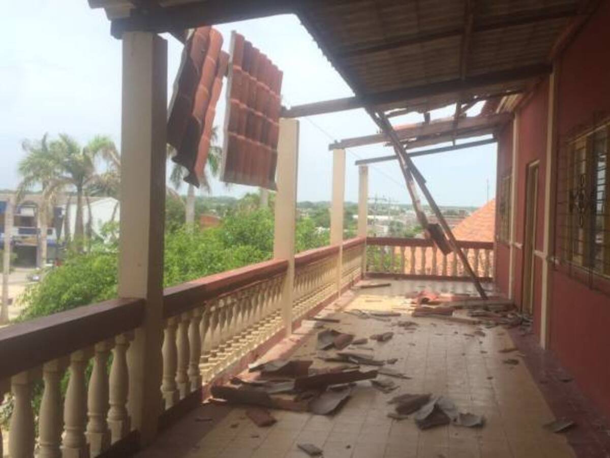 Vendaval causó destrozos en colegio de Turbaco, Bolívar