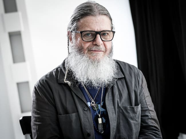 MADRID, SPAIN - JUNE 29: Argentinian musician Gustavo Santaolalla poses for a portrait session at TAI University on June 29, 2023 in Madrid, Spain. (Photo by Pablo Cuadra/Getty Images)